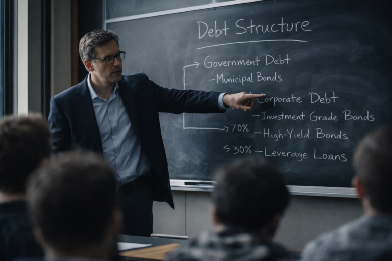 Profesor de economía en clase