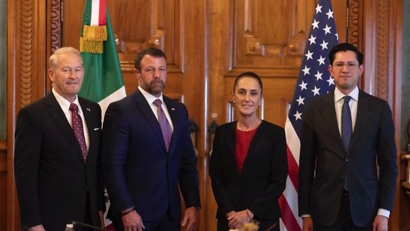 Claudia Sheinbaum y Markwayne Mullin pactan seguimiento de seguridad bilateral para junio