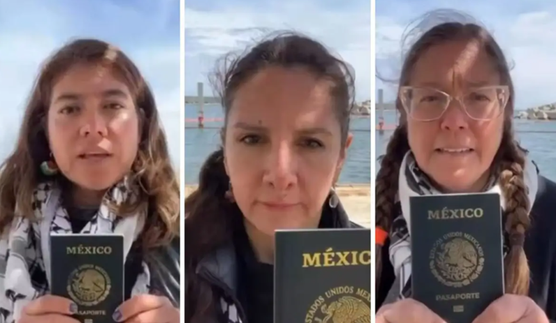 México exige liberar a tres mexicanas detenidas en aguas internacionales por Israel