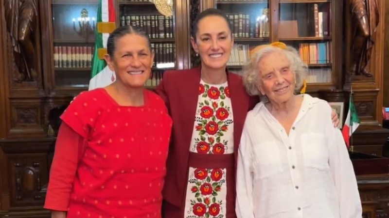 Claudia Sheinbaum felicita a Elena Poniatowska por su cumpleaños número 94