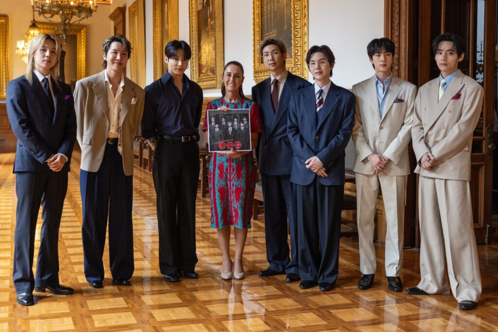 ¡BTS conquista Palacio Nacional! Sheinbaum recibe a los ídolos globales en CDMX