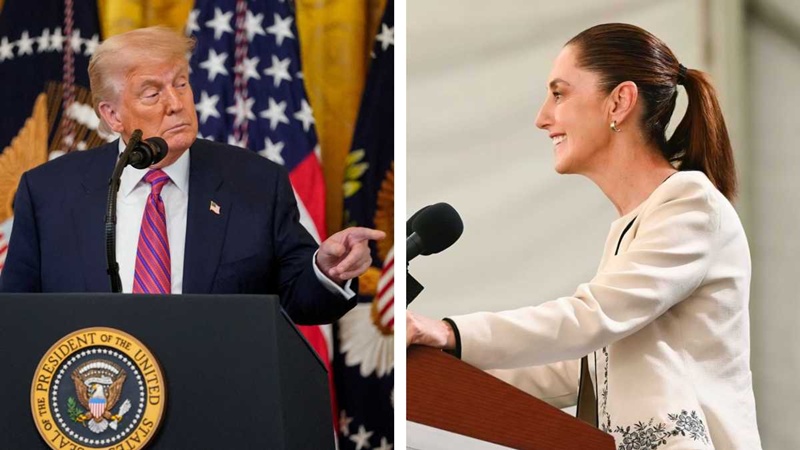 Claudia Sheinbaum rechaza señalamientos de Donald Trump sobre narcogobierno en México