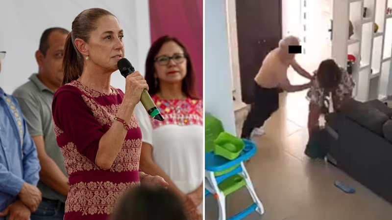 Claudia Sheinbaum ofrece ayuda a mujer agredida por el exdirector de Pemex