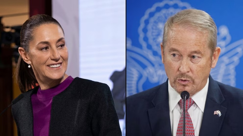 Claudia Sheinbaum y Ronald Johnson matizan tono de relación bilateral México-EEUU
