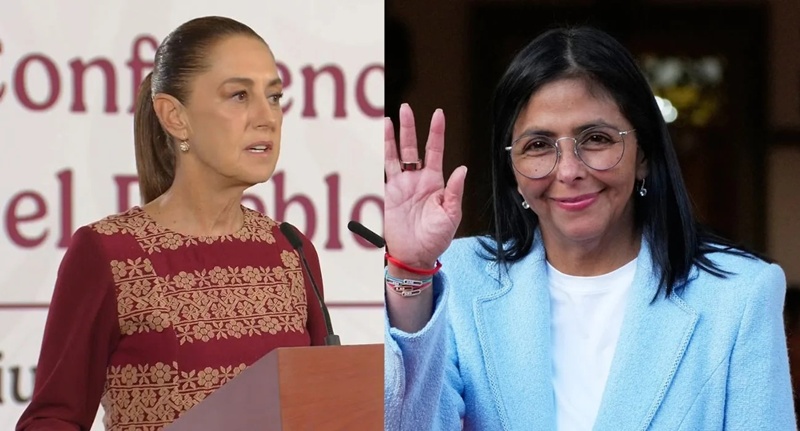 Claudia Sheinbaum atiende petición de Delcy Rodríguez por emergencia en Venezuela